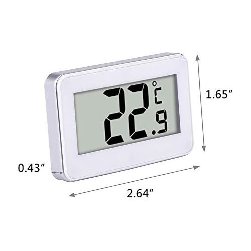  Mudder Digitales drahtlosesKuehl-/Gefrierschrankthermometer und Innen Temperatur Monitor, Weiss