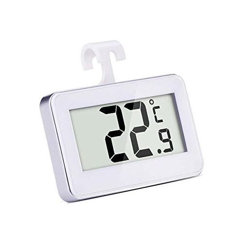  Mudder Digitales drahtlosesKuehl-/Gefrierschrankthermometer und Innen Temperatur Monitor, Weiss