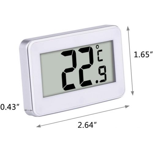  Mudder Digitales drahtlosesKuehl-/Gefrierschrankthermometer und Innen Temperatur Monitor, Weiss