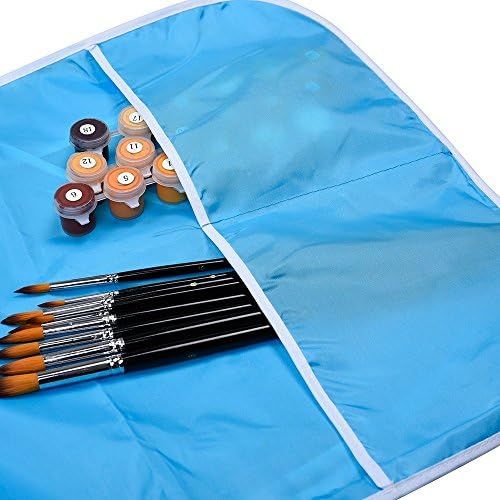  [아마존베스트]Mudder 2 Pieces Childrens Art Smock, Artist Smock, Waterproof Painting Apron (Blue and Pink)