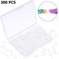 [아마존베스트]300 Pieces S Clips Rubber Band Clips Loom Band Clips Plastic Connectors Refills Bracelet Loom Clips for Loom Bracelets (Clear)