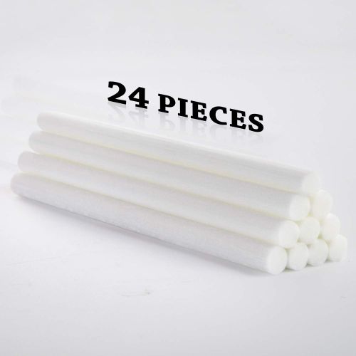  Mudder 24 Pieces Humidifier Cotton Sticks Filter Replacement Wicks Humidifiers Filter Sticks Refill Sticks for Portable Personal USB Mini Humidifier Supplies, 8 x 136 mm