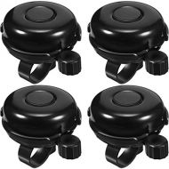 Mudder 4 Pieces Bicycle Bell Classic Bike Bells Aluminum Alloy Bicycle Bell Loud Clear Sound Bike Bell Bike Bell Ring Mini Bicycle Bell for Adult Kids Students (Black)