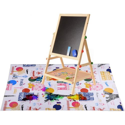  [아마존베스트]Mudder Kids Painting Drop Cloth Washable Art Floor Mat for Art Easel