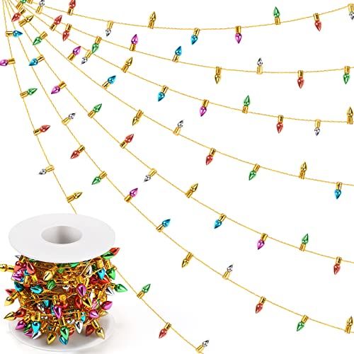  Mudder Dollhouse Miniature Fake Light String Dollhouse Christmas Decoration Colorful String Lights Model Doll House Miniature Furniture Accessories for Dollhouse Decor (Cone Style,197 Inc