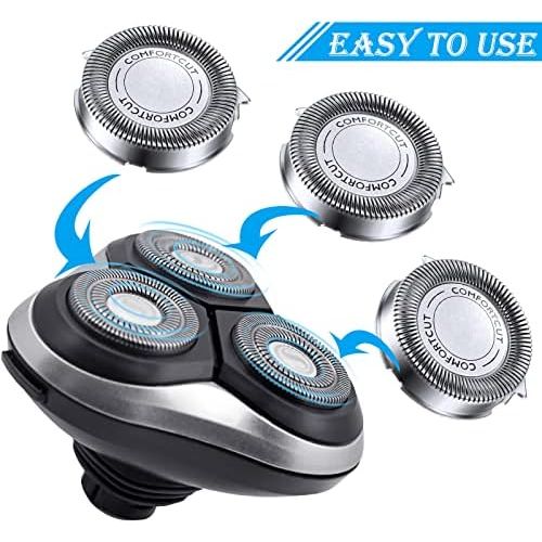  Mudder SH30 / 50 / 52 Razor Replacement Heads Compatible with Electric Shaver Series 1000, 2000, 3000, 5000 and Model AT8xx/ AT7xx/ PT8xx with Sharpener Blade, Not Original (9 Pieces)