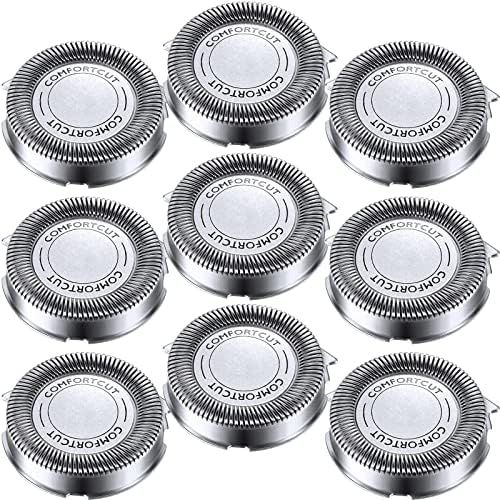  Mudder SH30 / 50 / 52 Razor Replacement Heads Compatible with Electric Shaver Series 1000, 2000, 3000, 5000 and Model AT8xx/ AT7xx/ PT8xx with Sharpener Blade, Not Original (9 Pieces)