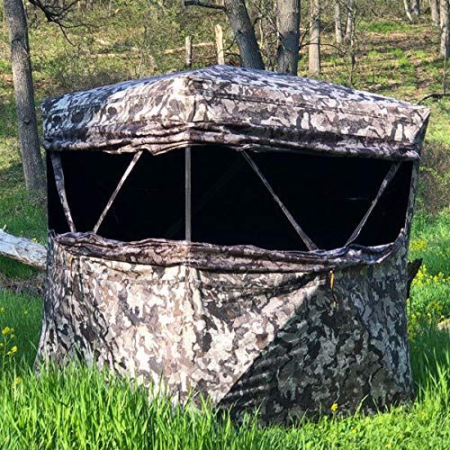  Muddy Infinity 2-Man Ground Blind with Surround View Shadow Mesh Eliminates Blind Spots