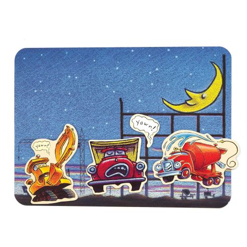  Mudpuppy Goodnight, Goodnight Construction Site Magnetic Character Set Ages 3+ - Magnetic Play Set with 4 Scenes, 25+ Magnets  Great for Travel, Quiet Time  Magnets Adhere to Ti