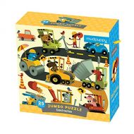 Mudpuppy Construction Site Jumbo Puzzle, 25 Jumbo Pieces, 22”x22”, Great for Kids Age 2+, Fun Colorful Illustrations of Dogs on a Construction Site, Rope Handle on Box, Multicolor,