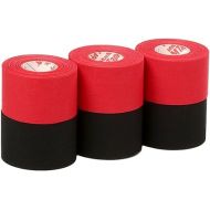 Mueller Athletic Tape Sports Tape, Red and Black 6 rolls