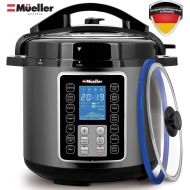 [아마존 핫딜] [아마존핫딜]Mueller Austria Mueller UltraPot 6Q Pressure Cooker Instant Crock 10 in 1 Hot Pot with German ThermaV Tech, Cook 2 Dishes at Once, BONUS Tempered Glass Lid incl, Saute, Steamer, Slow, Rice, Yogurt