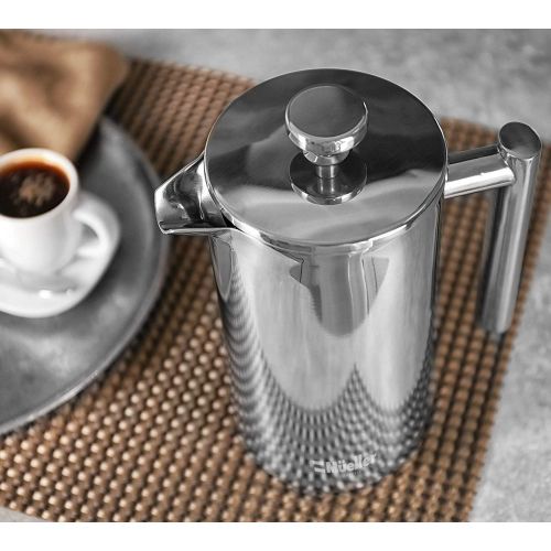  [아마존 핫딜] [아마존핫딜]Mueller Austria Mueller French Press Coffee Maker, 20% Heavier 18/10 Stainless Steel, Multi-Screen System, Rust-Free, Dishwasher Safe