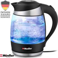 [아마존 핫딜] [아마존핫딜]Mueller Austria Mueller Premium 2019 Model 1500W Electric Kettle Water Heater with SpeedBoil Tech, 1.8 Liter Cordless with LED Light, Borosilicate Glass, BPA-Free with Auto Shut-Off and Boil-Dry P