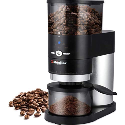  Mueller Austria Mueller Ultra-Grind Conical Burr Grinder Professional Series, Innovative Detachable PowderBlock Grinding Chamber for Easy Cleaning and 40mm Hardened Gears for Long Life