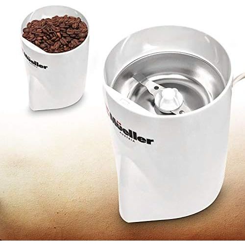  Mueller Austria Mueller HyperGrind Precision Electric Spice/Coffee Grinder Mill with Large Grinding Capacity and HD Motor also for Spices, Herbs, Nuts, Grains, White