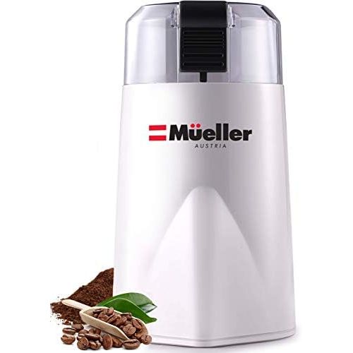 Mueller Austria Mueller HyperGrind Precision Electric Spice/Coffee Grinder Mill with Large Grinding Capacity and HD Motor also for Spices, Herbs, Nuts, Grains, White
