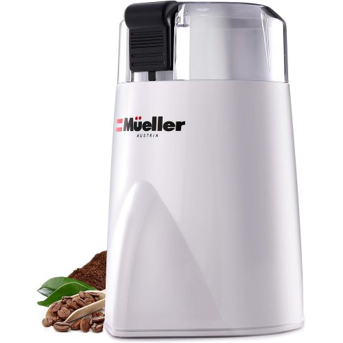  Mueller Austria Mueller HyperGrind Precision Electric Spice/Coffee Grinder Mill with Large Grinding Capacity and HD Motor also for Spices, Herbs, Nuts, Grains, White