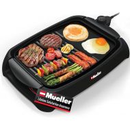Mueller Austria Mueller Ultra GrillPower 2-in-1 Smokeless Electric Indoor Removable Grill and Griddle Combo, Nonstick Plate, with Adjustable Temperature, 120V