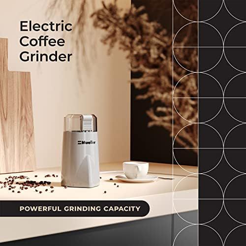  Mueller Austria Mueller HyperGrind Precision Electric Spice/Coffee Grinder Mill with Large Grinding Capacity and Powerful Motor also for Spices, Herbs, Nuts, Grains, Grey