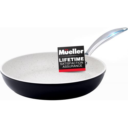  Mueller Austria Mueller 8-Inch Fry Pan, No PFOA or APEO, Heavy Duty Non-Stick German Stone Coating Cookware, Aluminum Body, Even Heat Distribution, EverCool Stainless Steel Handle, Black