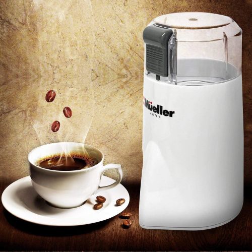  [아마존베스트]Mueller Austria HyperGrind Precision Electric Spice/Coffee Grinder Mill with Large Grinding Capacity and HD Motor also for Spices, Herbs, Nuts, Grains, White