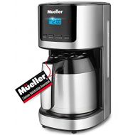 [아마존베스트]Mueller Austria Ultra Brew Thermal Coffee Maker, 8 cup (34oz) Carafe, Keep Warm, Auto Shut-Off, LCD Display Coffee Machine, Programmable, Delay Brew Function, Stainless Steel