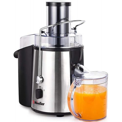  [아마존베스트]Mueller Austria Juicer Ultra 1100W Power, Easy Clean Extractor Press Centrifugal Juicing Machine, Wide 3 Feed Chute for Whole Fruit Vegetable, Anti-drip, High Quality, Large, Silve