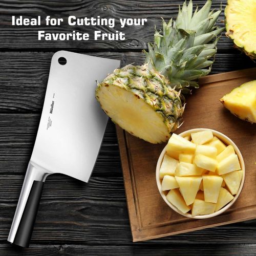  [아마존베스트]Mueller Austria Mueller 7-inch Meat Cleaver Knife, Stainless Steel Professional Butcher Chopper, Stainless Steel Handle, Heavy Duty Blade for Home Kitchen and Restaurant