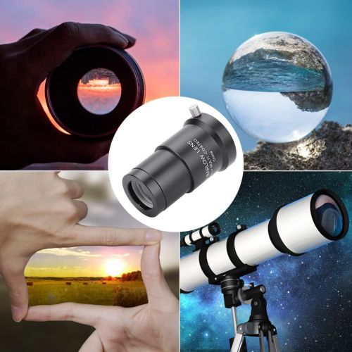  Mugast 1.25 inches 3X Barlow Lens Telescope Accessory for Telescope, Fully Blackened Metal Used for Astronomical Photography, Multi-Coated Optical Telescope Barlow Lens