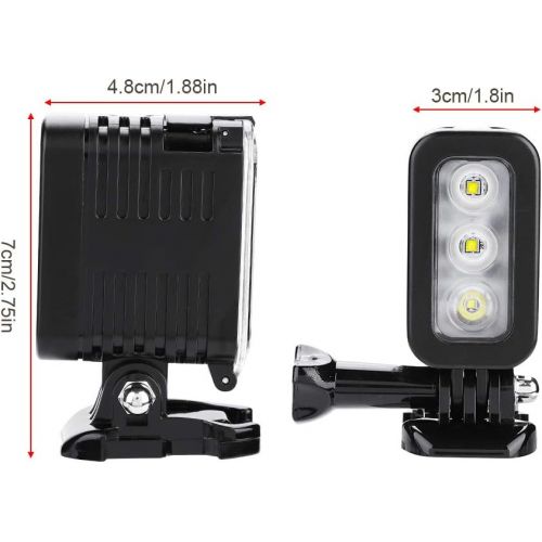  Mugast Waterproof LED Video Light Diving Underwater Light of Three Environmental Models up 280 Lumens Compatible with Hot Shoe Stand and Tripod for GoPro All Series and XiaoYi Sports Came