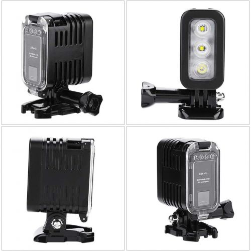  Mugast Waterproof LED Video Light Diving Underwater Light of Three Environmental Models up 280 Lumens Compatible with Hot Shoe Stand and Tripod for GoPro All Series and XiaoYi Sports Came