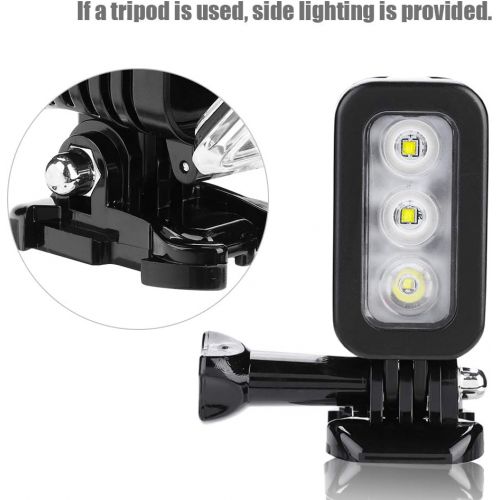  Mugast Waterproof LED Video Light Diving Underwater Light of Three Environmental Models up 280 Lumens Compatible with Hot Shoe Stand and Tripod for GoPro All Series and XiaoYi Sports Came