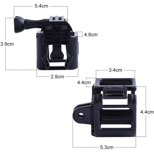  Mugast Protective Case Shell Frame Housing for Gopro Hero 4 Session,Portable ABS Adjust 180 Degree Protective Case Cover with Screw,Foundation Base.