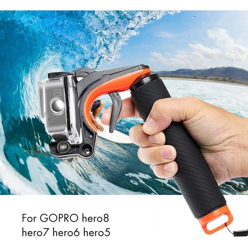  Mugast Camera Floating Handle, Waterproof Handheld Floating Hand Grip Portable Camera Grip Bobber for GoPro Motion Camera for Diving, Snorkeling, etc