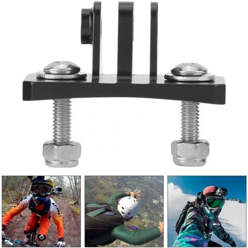  Mugast Helmet Fixed Mount Holder,Portable Holder Adapter for Skydiving Outdoor Cycling for Gopro 7/6/5/4/SJCAM/XiaoYi for DJI OSMO Action Cameras(Black)