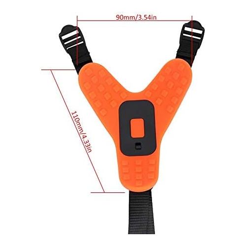  Mugast Motorcycle Helmet Chin Mount, Helmet Mount Action Camera Holder for GOPRO for SJCAM for XiaoYi and Other Action Cameras(Orange)