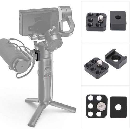  Mugast Mirrorless Camera Three-axis Stabilizer Accessory, Light Microphone Expansion Board with Hot Shoe and 1/4 inches Screw for ZHIYUN M2