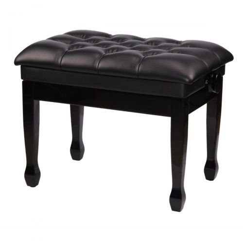  Mugig Adjustable Artist Leather Piano Bench Stool(black)