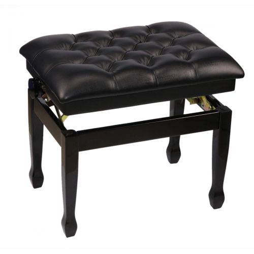  Mugig Adjustable Artist Leather Piano Bench Stool(black)