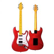 Mugig Electric Guitar 39 Inches, with Two Single-coil and One Humbucker Pickups, Glossy Surface Paint and Comfortable Feel. Electric Guitar Full Size, Poplar Body and Maple Fingerb