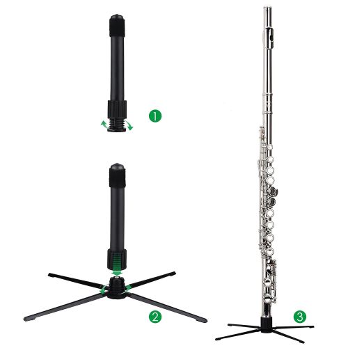  Mugig Flute, Flute Set with Stand, Closed Hole C Flute with 16 Keys, Standard Tone, Instrument Gift for Beginner