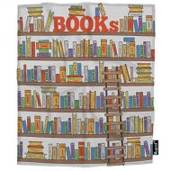 Mugod Books Shelves Blanket Books and Ladder for Store Library Reading Club Stairway Fuzzy Soft Cozy Warm Flannel Throw Blankets Decorative for Adults Kids Women Men Girls Boys 60x