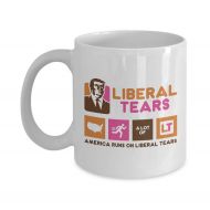 /MugsMadness Liberal Tears - America Runs On Liberal Tears - White 11oz. Mug - Deplorables Drink Of Choice - Republican Pride