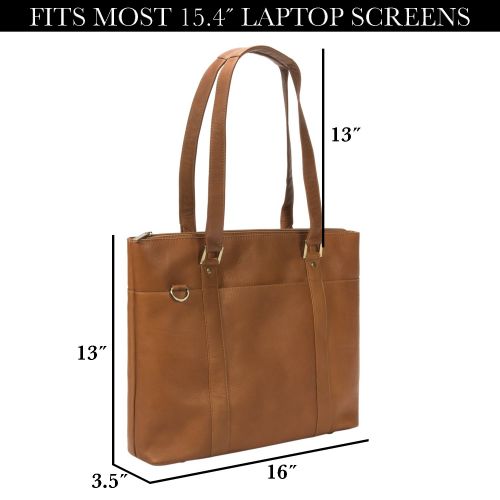  Muiska Leather Taipei 15.4 Laptop Business Tote Shoulder Briefcase
