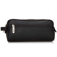 Muiska Leather Tomas Classic Double Zippered Travel Dopp Kit Toiletry Bag