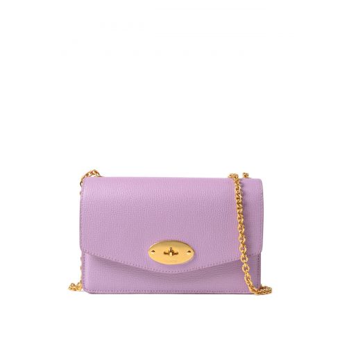  Mulberry Darley lilac leather small clutch