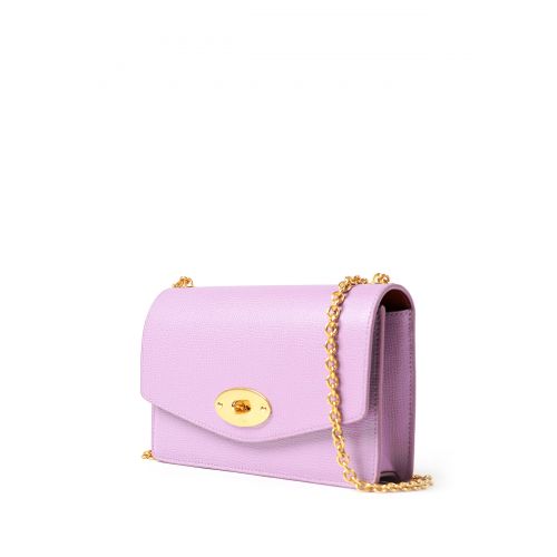  Mulberry Darley lilac leather small clutch