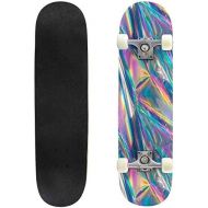 Mulluspa Classic Concave Skateboard Follow The Light Longboard Maple Deck Extreme Sports and Outdoors Double Kick Trick for Beginners and Professionals