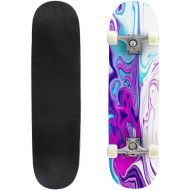Mulluspa Classic Concave Skateboard Beauty Pastel Sky Soft Color Cloud Sweet Background Longboard Maple Deck Extreme Sports and Outdoors Double Kick Trick for Beginners and Professionals